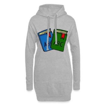 Schulbücher, Erste Klasse, Kinder - Hoodie-Kleid - Grau meliert - Vorne