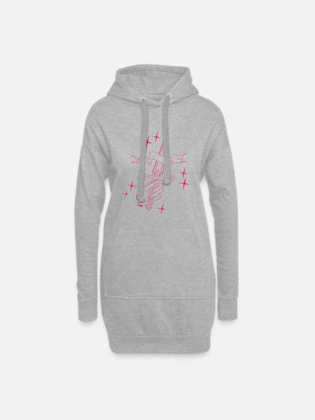Brilliant dagger - Hoodie Dress - heather grey