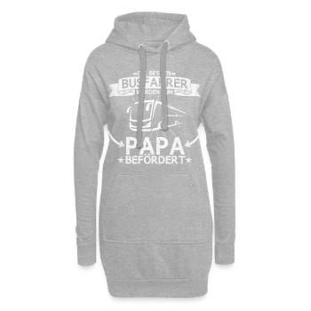 Busfahrer Bus Reisebus Fernbus Papa Beruf Spruch - Hoodie-Kleid - Grau meliert - Vorne