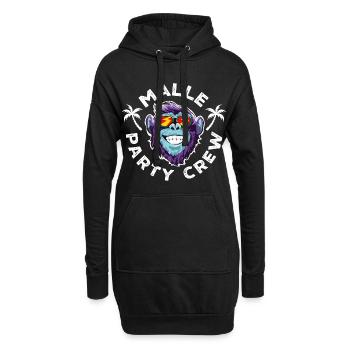 Malle party crew affe - Hoodie-Kleid - Schwarz - Vorne