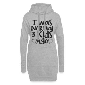 Ich war normalerweise vor 3 Kindern - Hoodie-Kleid - Grau meliert - Vorne