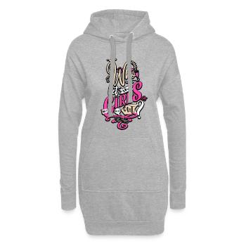 Who let the Girls out? JGA Frauen - Hoodie-Kleid - Grau meliert - Vorne