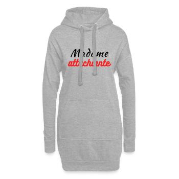 Madame attachiante - Sweat-shirt à capuche long Femme - gris chiné - Devant