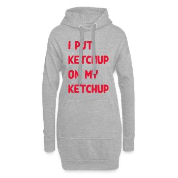 Ketchup disant - Sweat-shirt à capuche long Femme - gris chiné - Devant