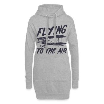 Flying to the Air - Hoodie-Kleid - Grau meliert - Vorne