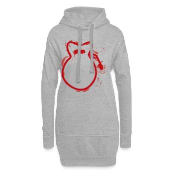 Castagnettes - Sweat-shirt à capuche long Femme - gris chiné - Devant
