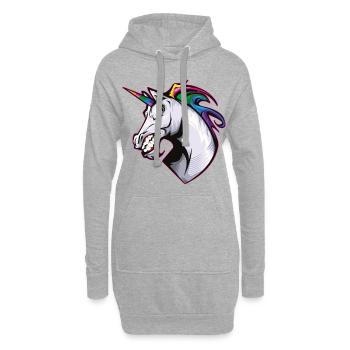 Unicorn Beast - Hoodie-Kleid - Grau meliert - Vorne