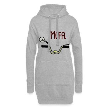 Mofa Lenker 25 Kmh Statement - Hoodie-Kleid - Grau meliert - Vorne