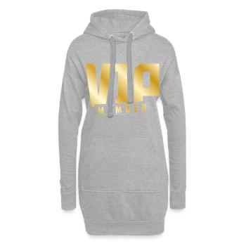 membre VIP or - Sweat-shirt à capuche long Femme - gris chiné - Devant