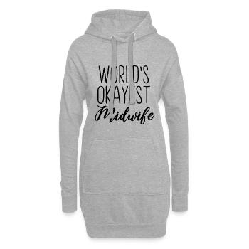 Sage-femme | Profession sage-femme cadeau de sage-femme - Sweat-shirt à capuche long Femme - gris chiné - Devant