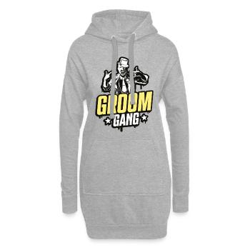 Groom gang bachelor party - Sweat-shirt à capuche long Femme - gris chiné - Devant