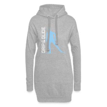 Grip & Glide - Sweat-shirt à capuche long Femme - gris chiné - Devant