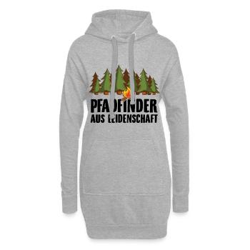 Pfadfinder Sprüche | Abzeichen Lagerfeuer Geschenk - Hoodie-Kleid - Grau meliert - Vorne