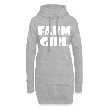 Farm Girl pour les agricultrices à la ferme - Sweat-shirt à capuche long Femme - gris chiné - Devant