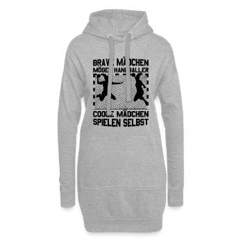 Handball Mädchen | Handballspielen Team Geschenke - Hoodie-Kleid - Grau meliert - Vorne