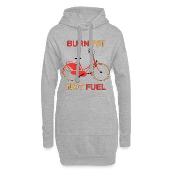 Burn Fat Not Fuel - Sweat-shirt à capuche long Femme - gris chiné - Devant