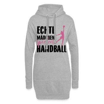 Handball Mädchen Frauen Handballer Geschenkideen - Hoodie-Kleid - Grau meliert - Vorne