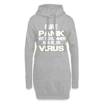 EURE PANIK IST SCHLIMMER ALS JEDER VIRUS - Hoodie-Kleid - Grau meliert - Vorne