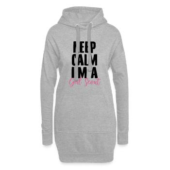 Girl Scout | Insignes cadeaux camp de tente - Sweat-shirt à capuche long Femme - gris chiné - Devant