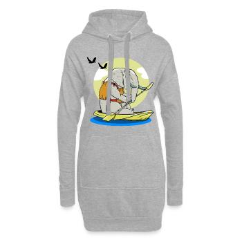 Kayak d'éléphant Kayak d'éléphant - Sweat-shirt à capuche long Femme - gris chiné - Devant