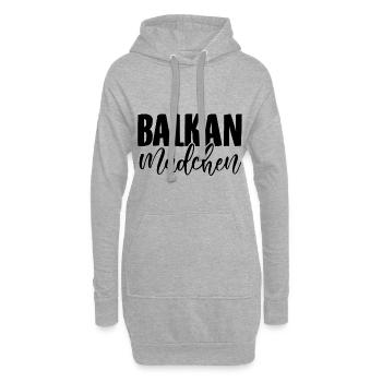Filles des Balkans | Albanie Kosovo Roumanie cadeau - Sweat-shirt à capuche long Femme - gris chiné - Devant