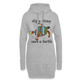 Skip a Straw - Hoodie-Kleid - Grau meliert - Vorne