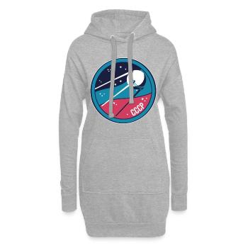Spoutnik URSS satellite Union soviétique Russie - Sweat-shirt à capuche long Femme - gris chiné - Devant