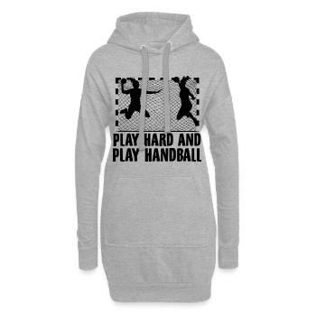 Handballspielen | Handball Team Trainer Geschenke - Hoodie-Kleid - Grau meliert - Vorne