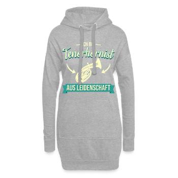 Tenorhorn Blasinstrument Tenorhornist Spruch - Hoodie-Kleid - Grau meliert - Vorne
