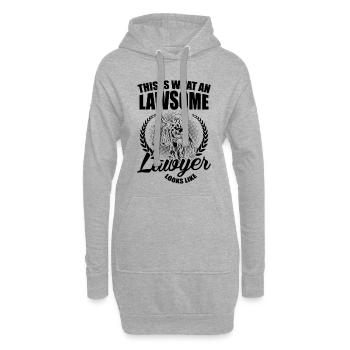 Profession d'avocat | Avocat avocat droit BGB cadeaux - Sweat-shirt à capuche long Femme - gris chiné - Devant