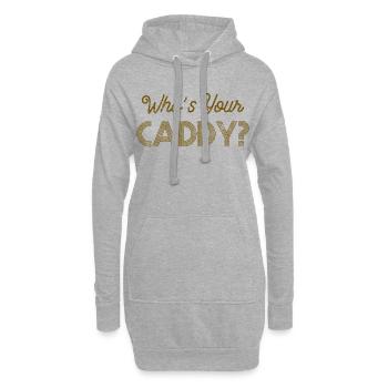 Golf Spruch Caddy - Hoodie-Kleid - Grau meliert - Vorne