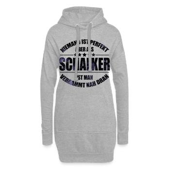 Schalker Fan Design Geschenkidee - Hoodie-Kleid - Grau meliert - Vorne