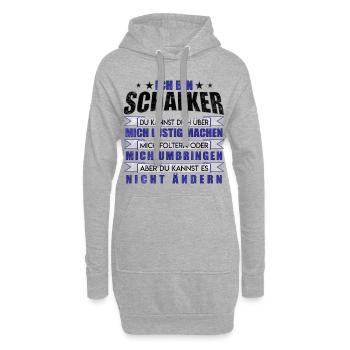 Je suis Schalke Idée cadeau design fan - Sweat-shirt à capuche long Femme - gris chiné - Devant