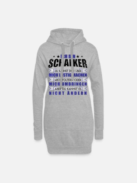 Ich bin Schalker | Fan Design Geschenkidee - Hoodie-Kleid - Grau meliert
