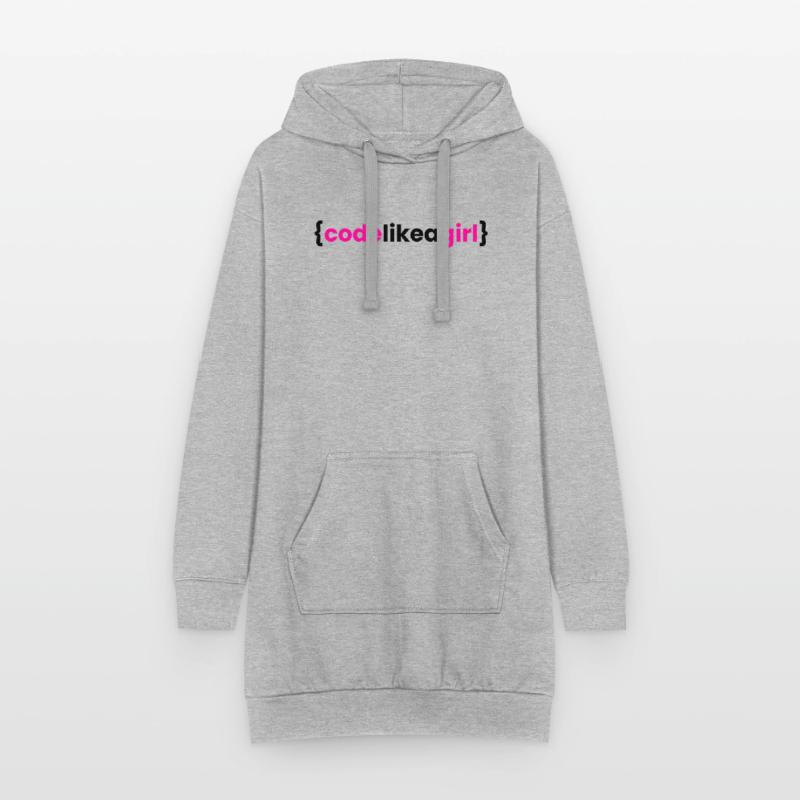 code like a girl - coder programmer girl Hoodie-Kleid