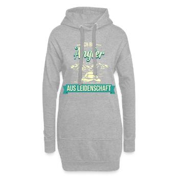Angler Angeln Fischer Fischen Spruch - Hoodie-Kleid - Grau meliert - Vorne
