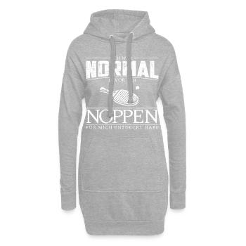 Tischtennis Noppen Spieler Spruch lustig Material - Hoodie-Kleid - Grau meliert - Vorne