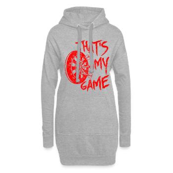 Darts Game Dart Dartpfeil - Hoodie-Kleid - Grau meliert - Vorne