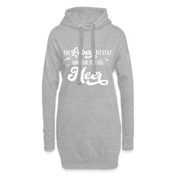 Meer Nordsee Ostsee - Hoodie-Kleid - Grau meliert - Vorne