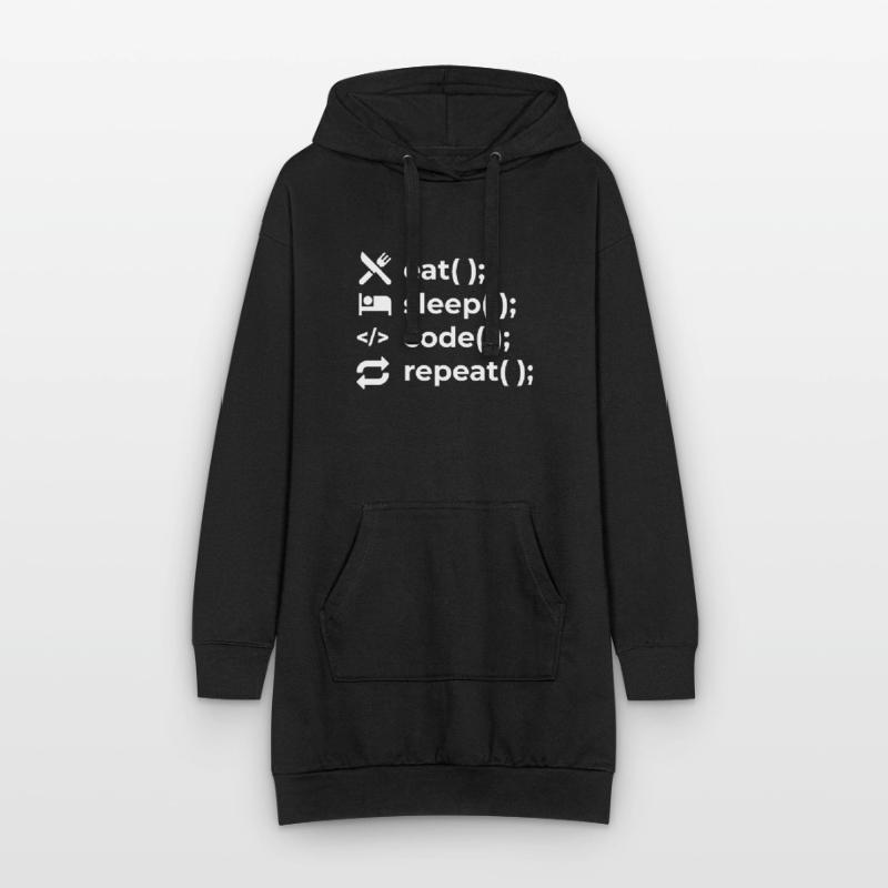 Eat Sleep Code Repeat - Coder Informatiker Hoodie-Kleid