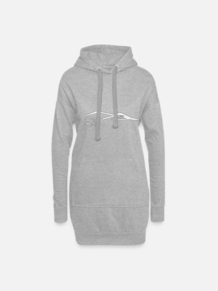 Mother bear with child and mountains - Hoodie Dress - heather grey