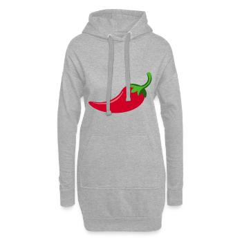 Chilly tranchante - Sweat-shirt à capuche long Femme - gris chiné - Devant