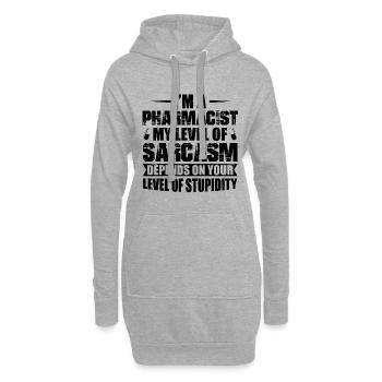 Apotheker | Apotheke Pharmazeut Beruf Geschenkidee - Hoodie-Kleid - Grau meliert - Vorne