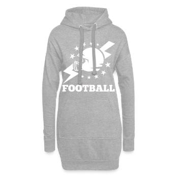 Football Helm - Hoodie-Kleid - Grau meliert - Vorne