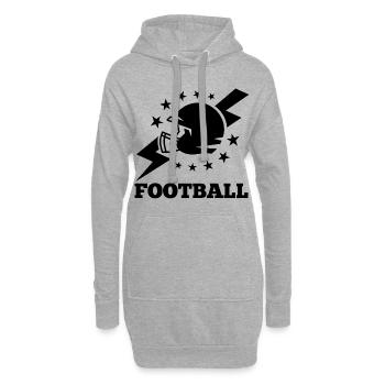 Football - Hoodie-Kleid - Grau meliert - Vorne