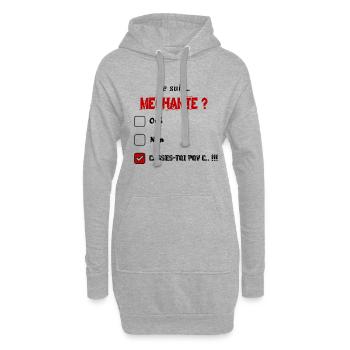 je suis mechante - Sweat-shirt à capuche long Femme - gris chiné - Devant