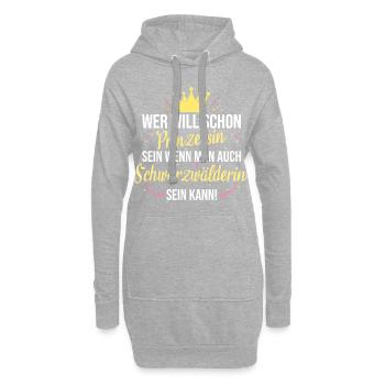 Schwarzwald Schwarzwälder Heimat Spruch - Hoodie-Kleid - Grau meliert - Vorne
