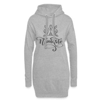 Namaste Yogi Shirt - Hoodie-Kleid - Grau meliert - Vorne
