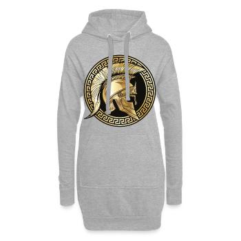 spartaner helm gold - Hoodie-Kleid - Grau meliert - Vorne