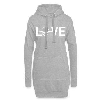 Aerial Hoop love - Hoodie-Kleid - Grau meliert - Vorne